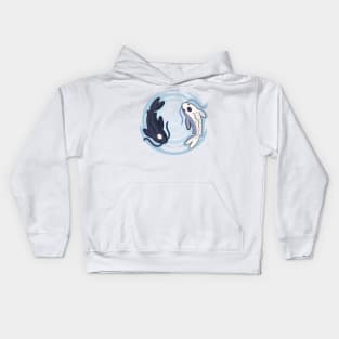 Yin and Yang Koi Fish Edit Kids Hoodie